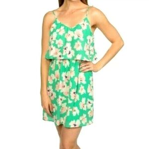 Brigitte Bailey Teal Blue Summer Dress Pink Floral